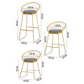 Modern Bar Stool Chairs High Chair Simple Wrought Iron Bar Chair Gold Stool Modern Dining Chair Nordic Leisure Bar Table Stools