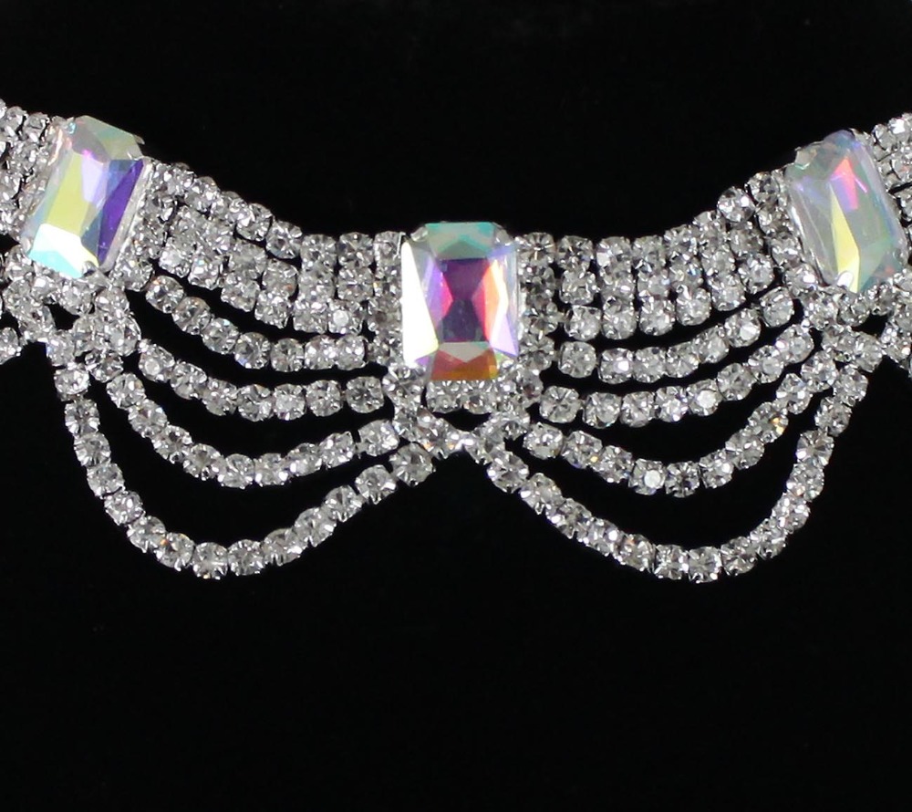 10Yards AB Crystal Rhinestone Chain Trim Diamond Trimming Luxury For Wedding Belt