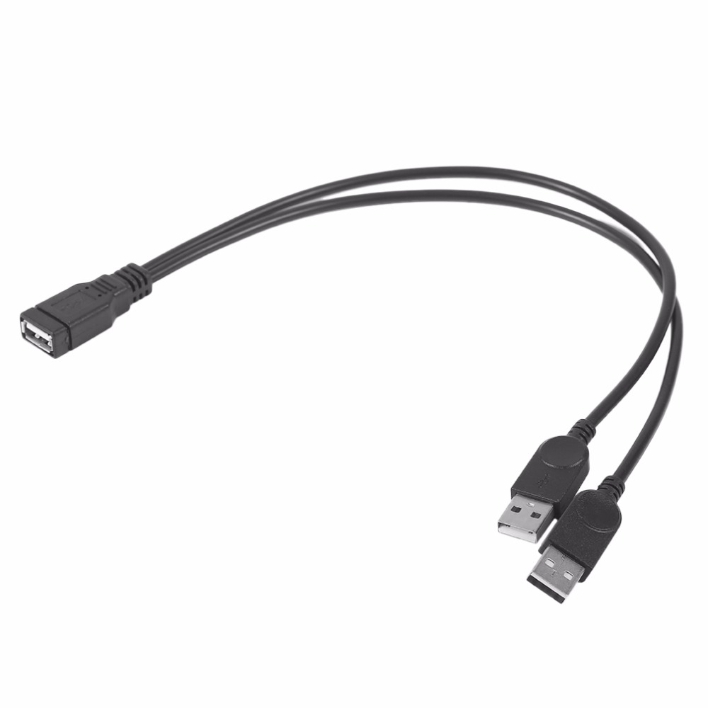 2020 30cm Extension Cable USB 1 Female To 2 Dual USB Male Data Hub Power Adapter Y Splitter USB Charging Power Cable Cord