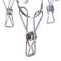 36 Clips Stainless Steel Windproof Clothespin Laundry Hanger Clothesline Sock Towel Bra Drying Rack Clothes Peg Hook Airer Dryer