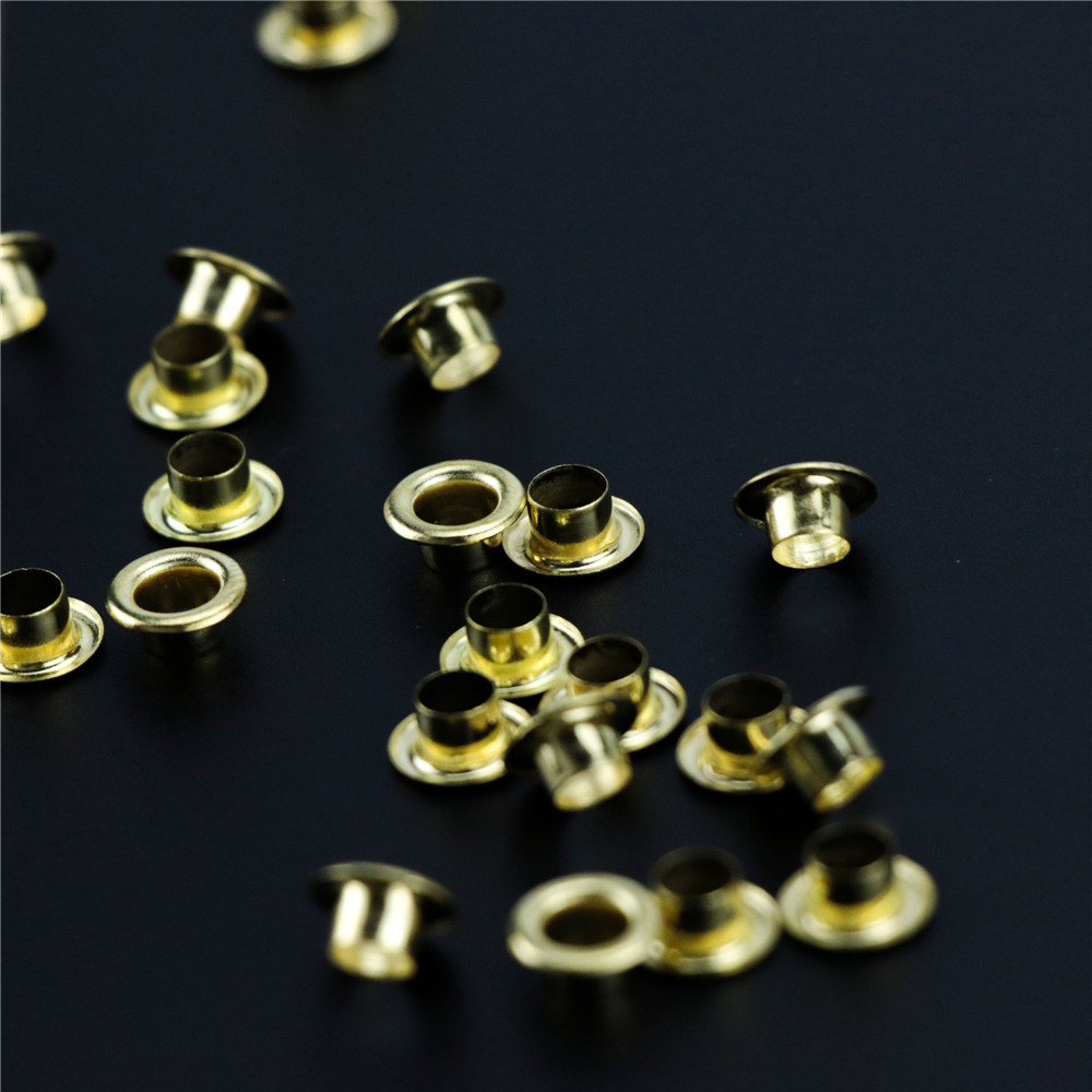 100PCs Eyelets Golden Scrapbooking Embellishment Garment Accessories DIY Garment Clothes Eyelets 9mm Round Apparel Sewing