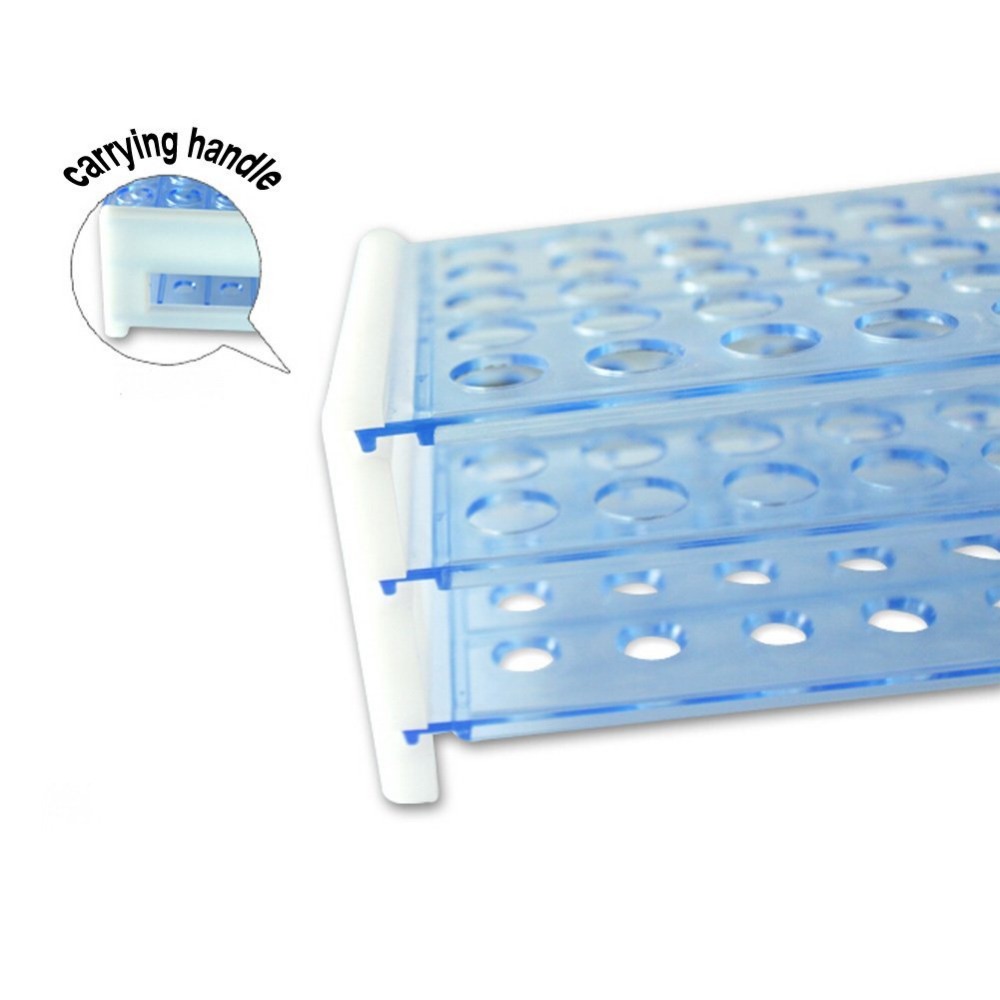 Plastic Test Tube Rack for 13mm Tubes, Hole 50, Detachable