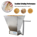 VIP Stainless Steel 2 Roller Malt Mill Crusher Home Brewing Grain Crusher Manual Adjustable Barley Grinder With Wooden Base