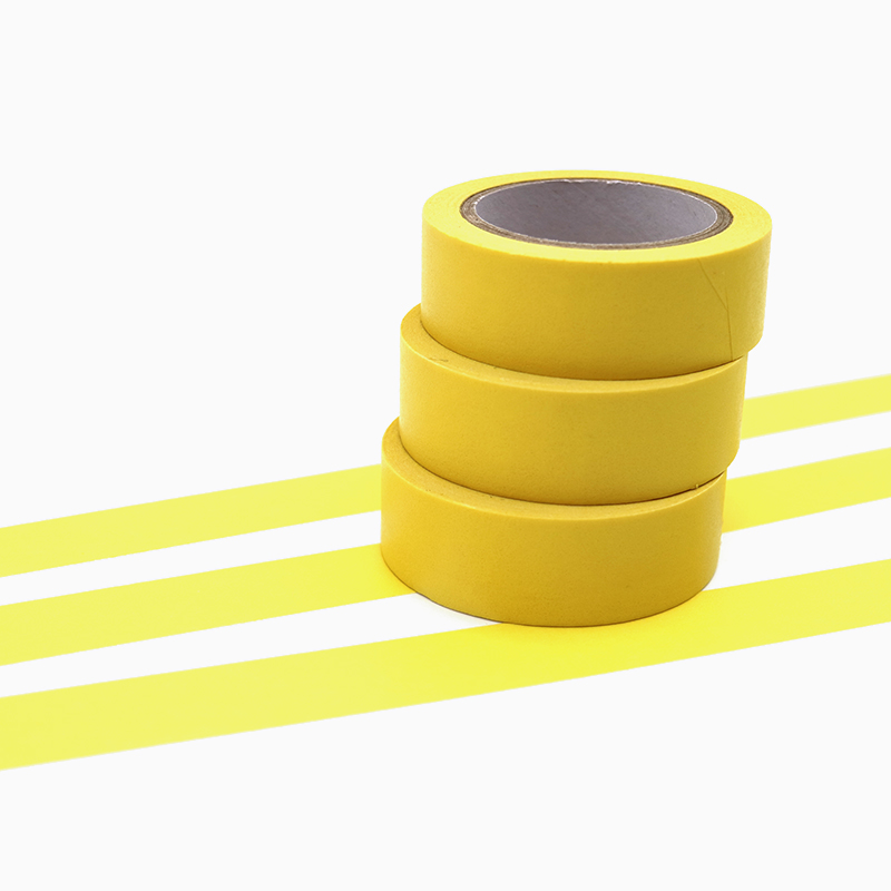 1 PCS Refreshing Kawaii Candy Yellow Color Washi Tape Pattern Masking Tape Decorative Scrapbooking DIY Office Adhesive Tape