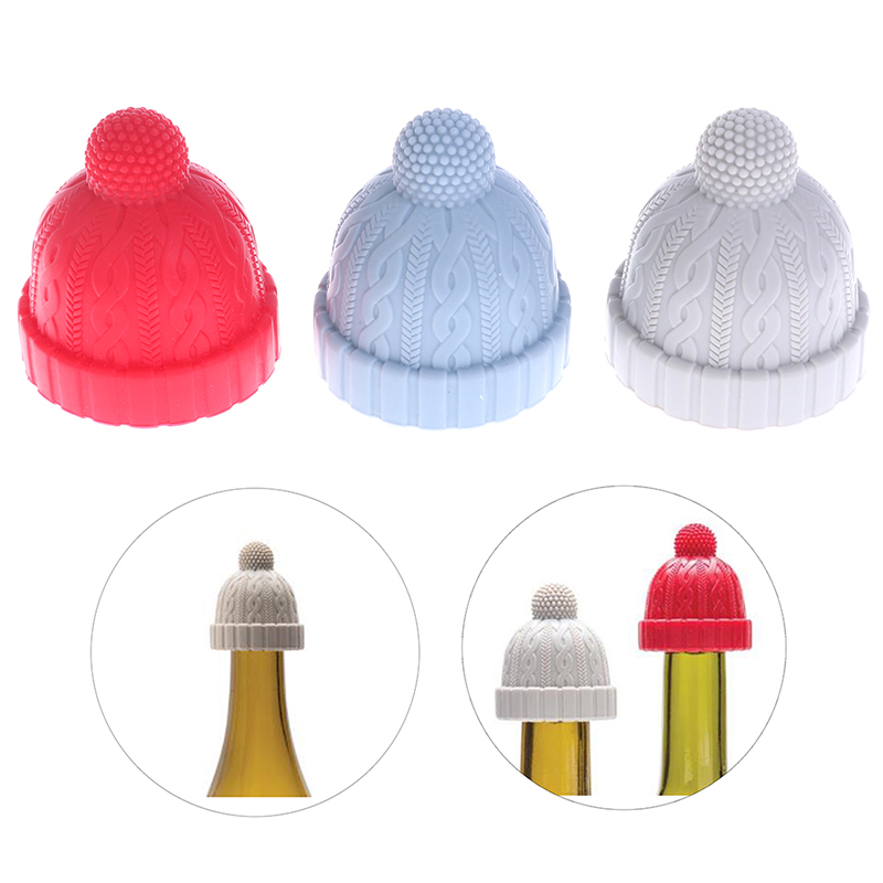 Beanie Cap Shaped Wine Stopper Beanie Cap Decorative Bottle Stopper Cork Replacement Beverage Wine Keeper Bar Tool