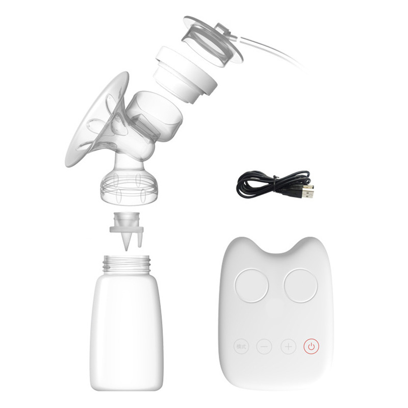 Single Electric Breast Pump Automatic Massage Strong Suction Powerful Intelligent USB Infant Milk Extractor Baby Feeding T2135
