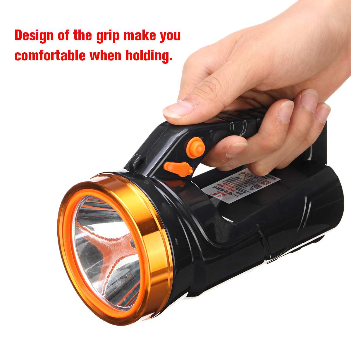 50W Handheld Super Bright LED Spotlight Portable Spotlights Flashlight Lithum Battery Strong Light Searchlight for Expeditions