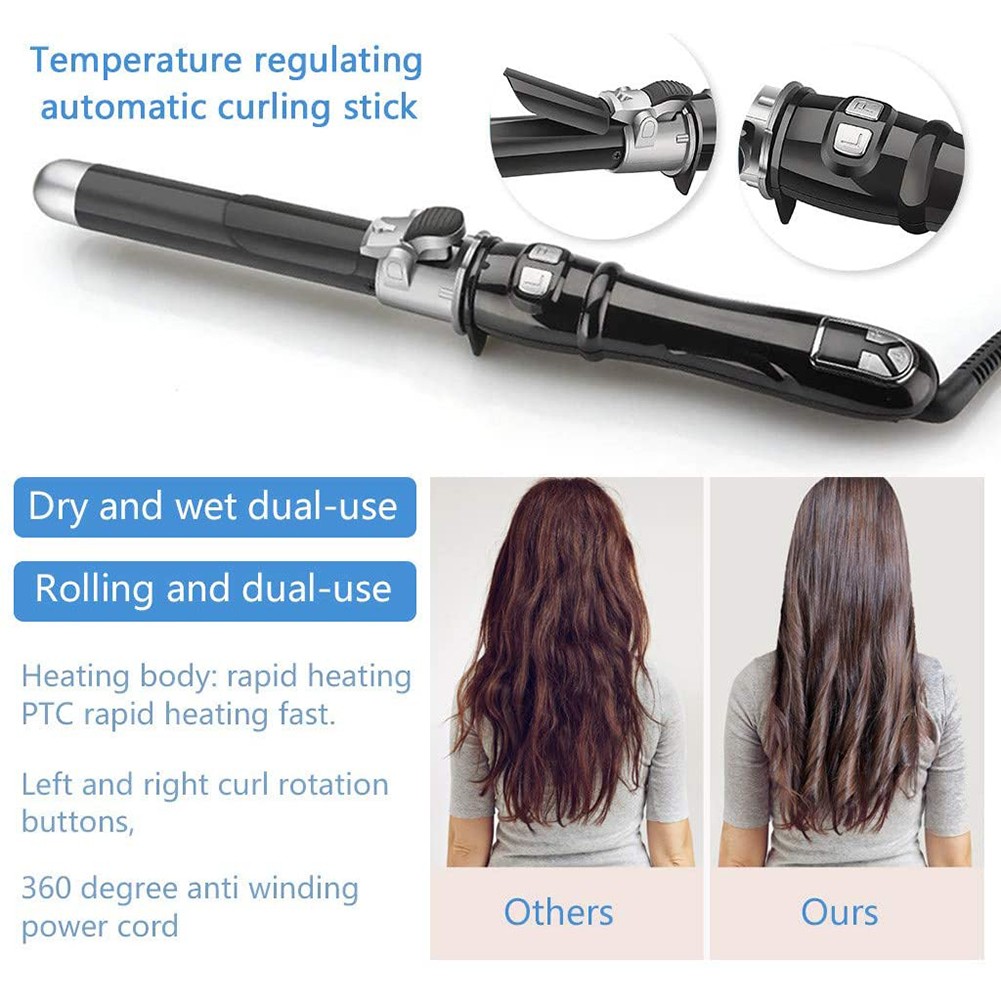 Electric Automatic Hair Curling Iron PTC Ceramic Adjustable Temperature Hair Curler Roller Curling Wand Styling Tools