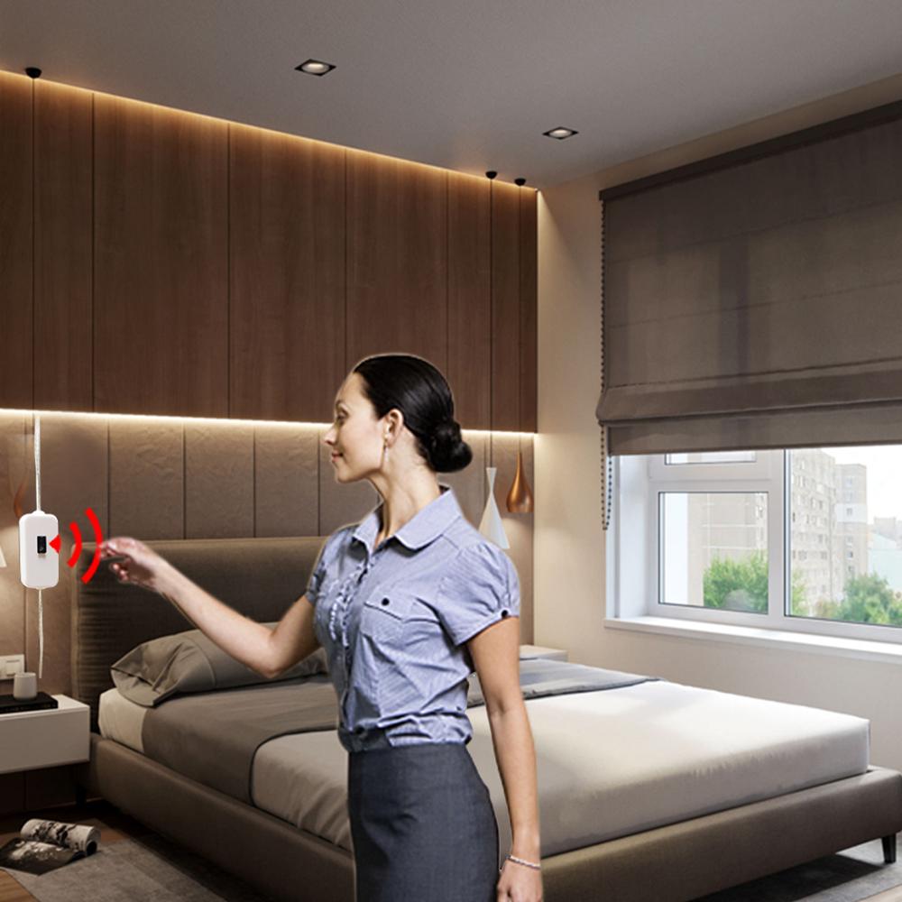 Smart Lamp PIR Motion Sensor Hand Scan LED Night light 5V USB LED Strip Waterproof Tape Bedroom Home Kitchen Wardrobe Decor