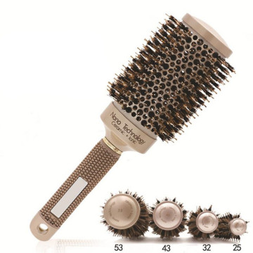 4 Sizes Professional Salon Styling Tools Round Hair Comb Hairdressing Curling Hair Brushes Comb Ceramic Iron Barrel Comb 20#826