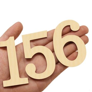 10pcs DIY Wooden Number Wood Chips for Number Plate Album Decoration DIY Wooden Plywood Art Craft Sticker Decorative Number-