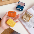 1PCs Cartoon Contact Lens Cases with Mirror Cute Contact Lens Box Square Women Portable Travel Contact Lenses Kit Container Case