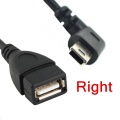 90 Degree 4 angle mini USB OTG Female to Mini B 5 Pin Male cable Adapter 0.25m
