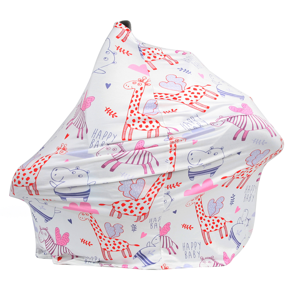 Baby Nursing Cover Nursing Poncho Multi Use Cover for Baby Car Seat Canopy Shopping Cart Stroller Cover Cartoon Print
