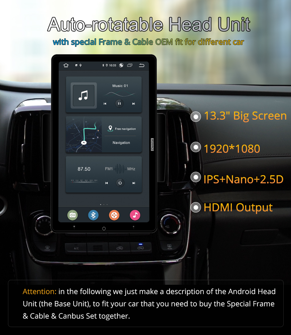 10.1 Inch 1280*720 Ownice Android 10.0 Car Radio forVW Golf Passat Seat Tiguan Sharan Auto Multimedia GPS Player Auto Rotatable