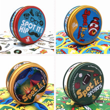 55PCS/Set Spot It Dobble Cards Game Dobble Animals Kids Sports Gone Camping Juego De Mesa Spot It Game Card For fun Cards Toys