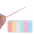 100Pcs/Pack 2-way Disposable Oral Dental Picks Plastic Toothpick Oral Dental Picks Eco-Friendly Tooth Picks