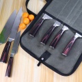Pro Chef`s Knife Roll( 4 Slots), Heavy Duty Waterproof Knife Bag with Durable Handles, Portable Knife Roll Case for Men with Slo