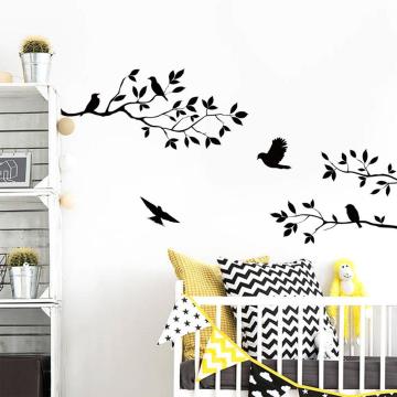 Tree Birds Vinyl Wall Stickers Waterproof Indoor Decoration Stickers On The Wall Decals Living Room Decor