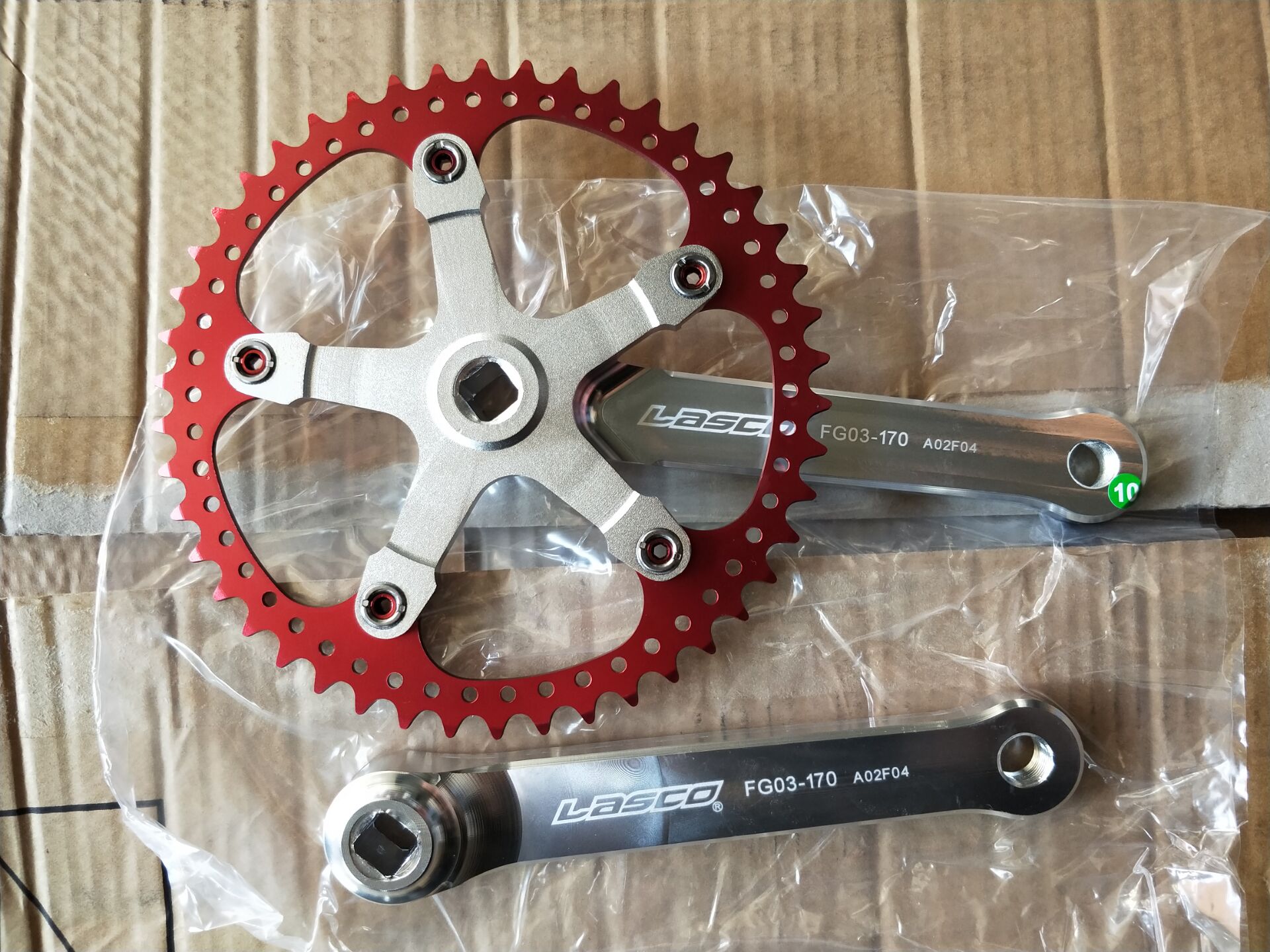 single speed 46T 170mm aluminum alloy hollow CNC high end bicycle crank chainwheel