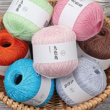 50g Silk Cotton Milk Crochet Yarn Baby Hand-Knitted Warm Soft Knitting Thread for DIY Hand Knitting Supplies 25 Colors C42