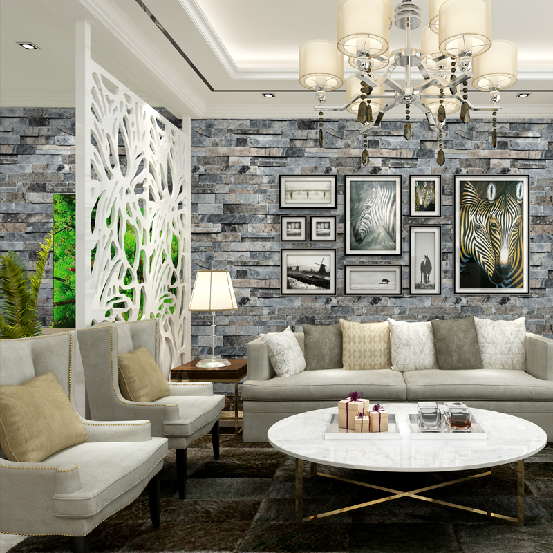 3D Stereoscopic Faux Stone Brick Wall Wallpaper For Walls 3 D Living Room TV Background Vinyl Wallpaper Papier Peint Mural store