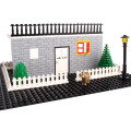 50PCS City Wall Blocks Bricks for MOC House Thick 1*2 1*4 L Dots DIY City Accessories Door Window Construction Brick Walls