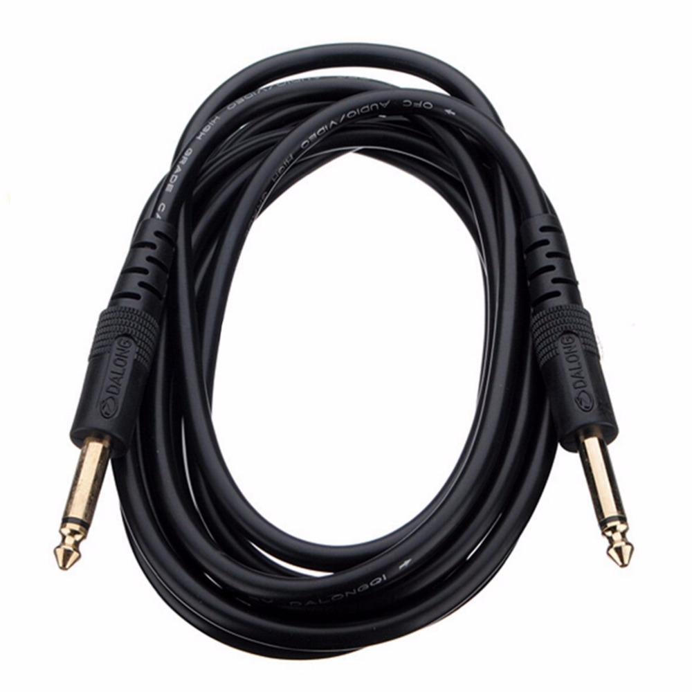 1 x Musical Instruments 3M 10FT Guitar Black AMP Instrument Patch Straight Cable Cord