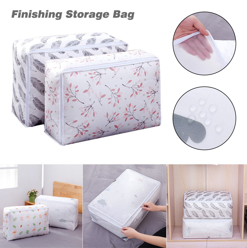 1Pc Square Quilt Storage Bag Feather Shape Home Clothes Quilt Pillow Blanket Storage Bag Luggage Organizer Bag Clothing Wardrobe