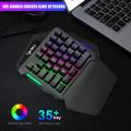 Keyboard 35 Keys One-Handed Mechanical Gaming Keyboard Detachable Fast Response Small Mini Portable Professional Gaming Keypad