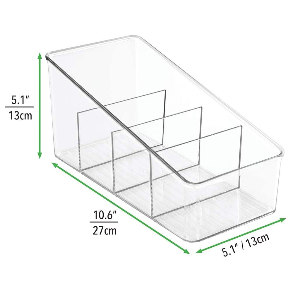 Durable Plastic Food Packet Organizer Caddy Storage Station For Kitchen Pantry Cabinet Countertop Holds Spice Pouches In Stock