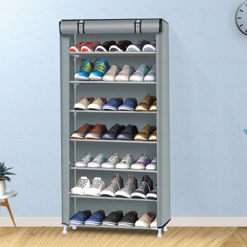 7-Layer Shoe Cabinet Nonwoven Steel Tube Assembled Shoe Rack Reinforced Frame Hallway Shoe Organizer Stand Holder Space Saver