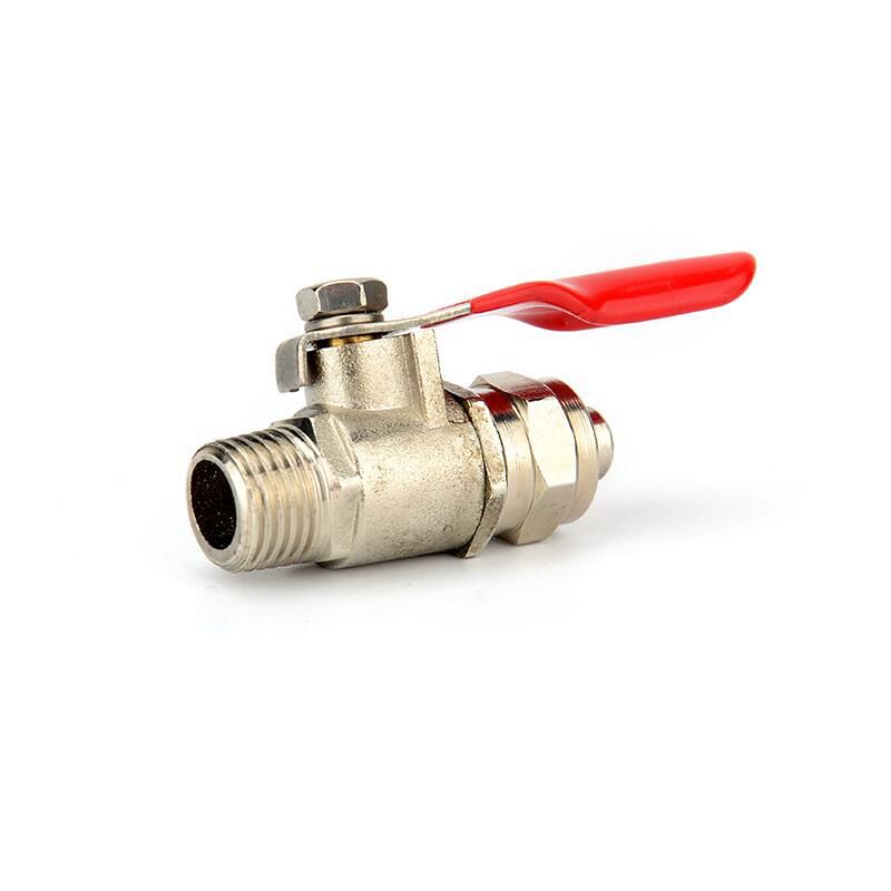 1/4'' BSP Male Thread to 1/4'' 3/8'' PE Pipe Metal Ball Valve Inlet Control Switch for RO Water Filter Purifier Fitting Parts