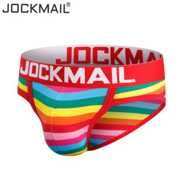 JOCKMAIL bikini briefs men sexy underwear cotton Striped Fashion Jockstrap Gay underwear calzoncillo hombre slips nale panties