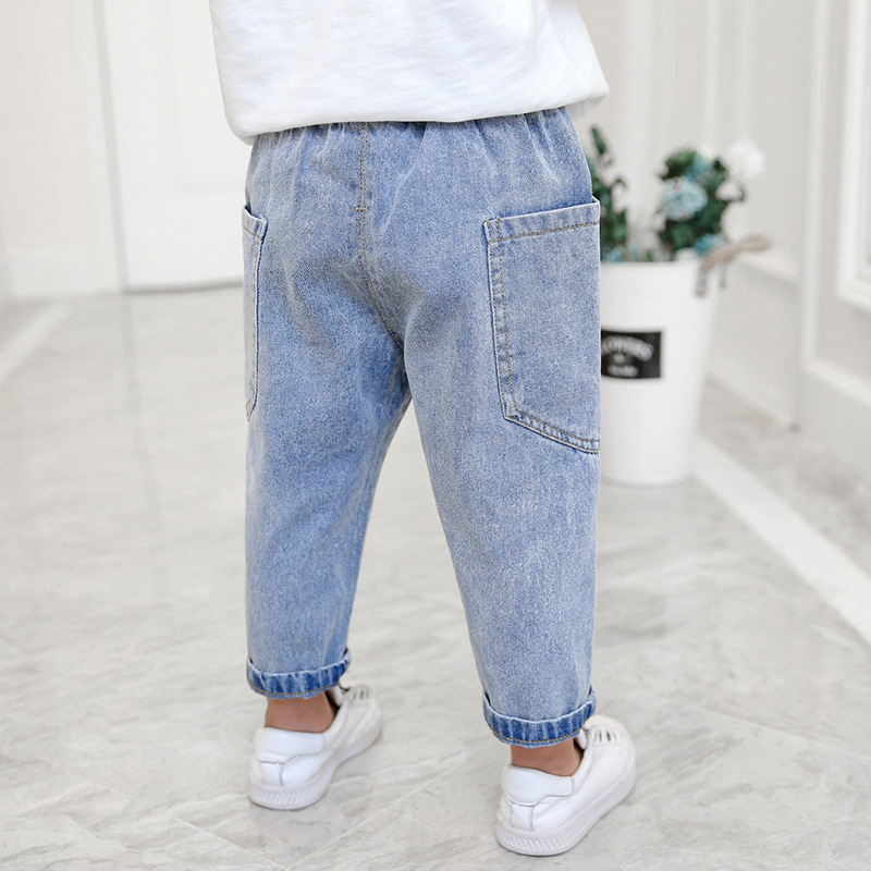 New Arrival Autumn Baby Boys Denim Pants Children Kids Solid Jeans with Bottons Fashion Cute Boys Jeans for Toddler