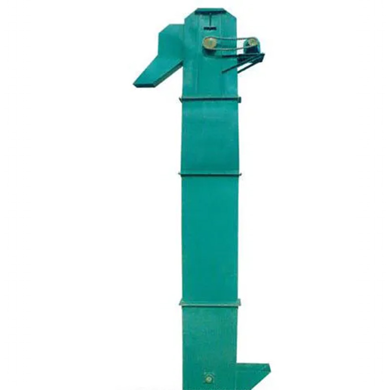 Raw material elevator for food factory