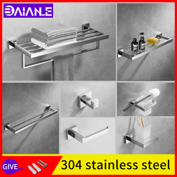 towel holder bath hardware sets stainless steel towel rack soap holder toilet coat hook wall rack Bathroom shelf Toilet brush