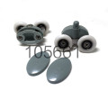 Set of 8 Double Shower Door ROLLERS /Runners /Wheels 25mm in Diameter