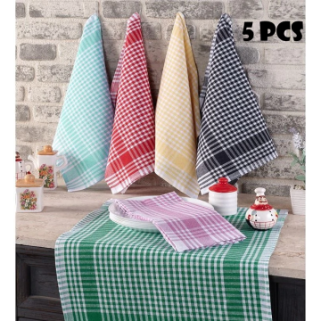 5pcs Table Cotton Dinner Napkins Runner Soft Kitchen Cloth Absorbent Dish Cleaning Towels Wedding Tea Cocktail party home decor