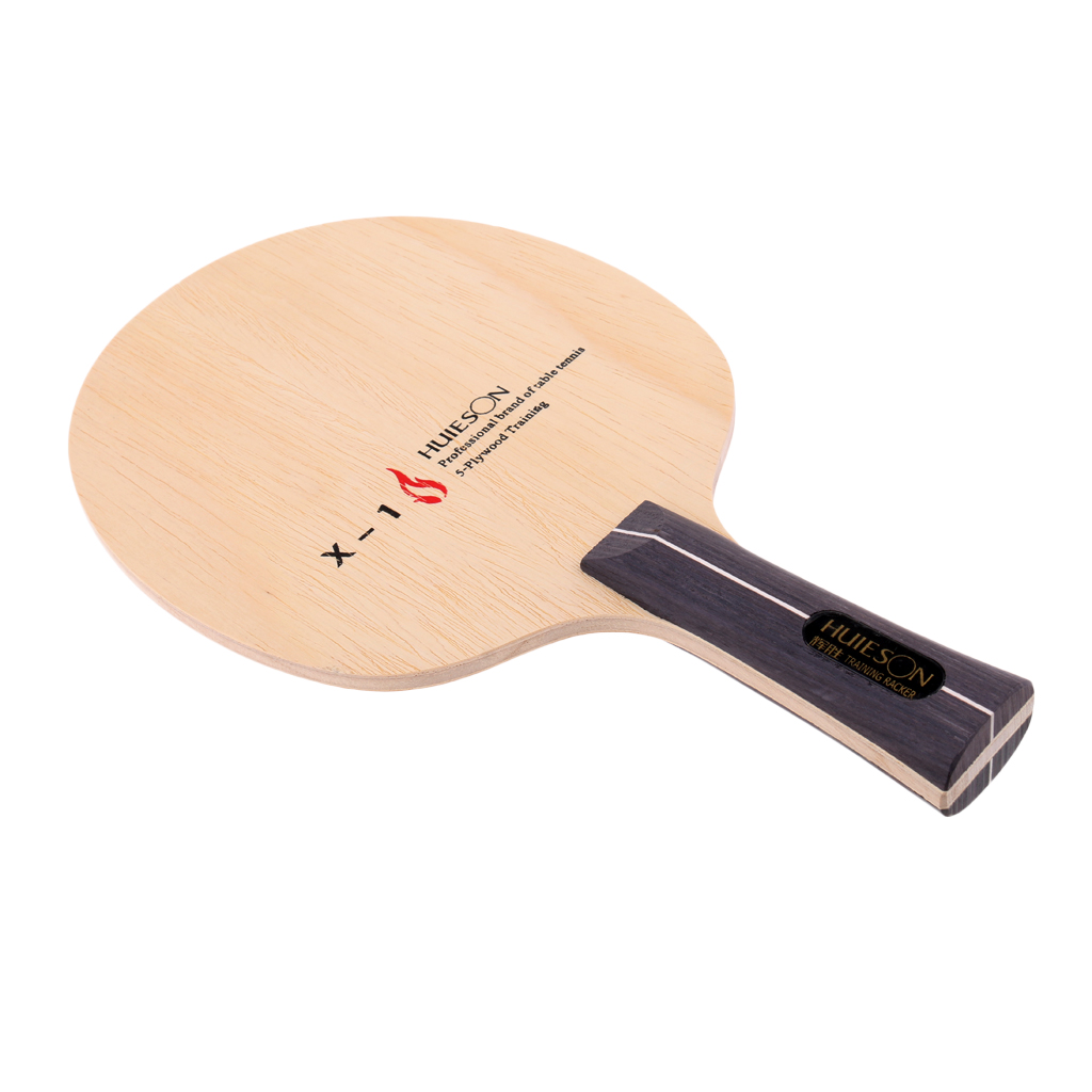 Pure Wood Shakehand Grip Style Table Tennis Racket Ping Pong Bat Paddle - Lightweight & Practical