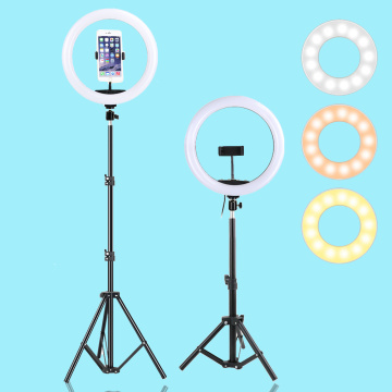 13inch 33CM LED Selfie Ring Light USB Photography light With Tripod Holder Dimmable Warm Cold Fill Ring Lamp For Youtube VK Vlog
