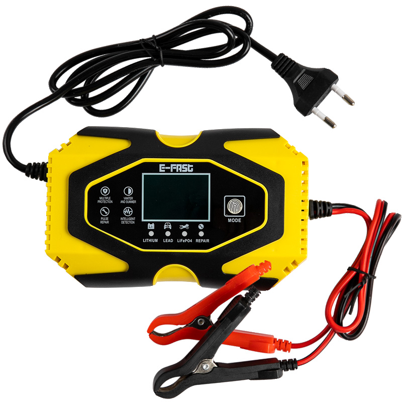 12/24V 6A/3A Touch Screen Pulse Repair LCD Battery Charger For Car Motorcycle Lead Acid Battery Agm Gel Wet Lithium Battery
