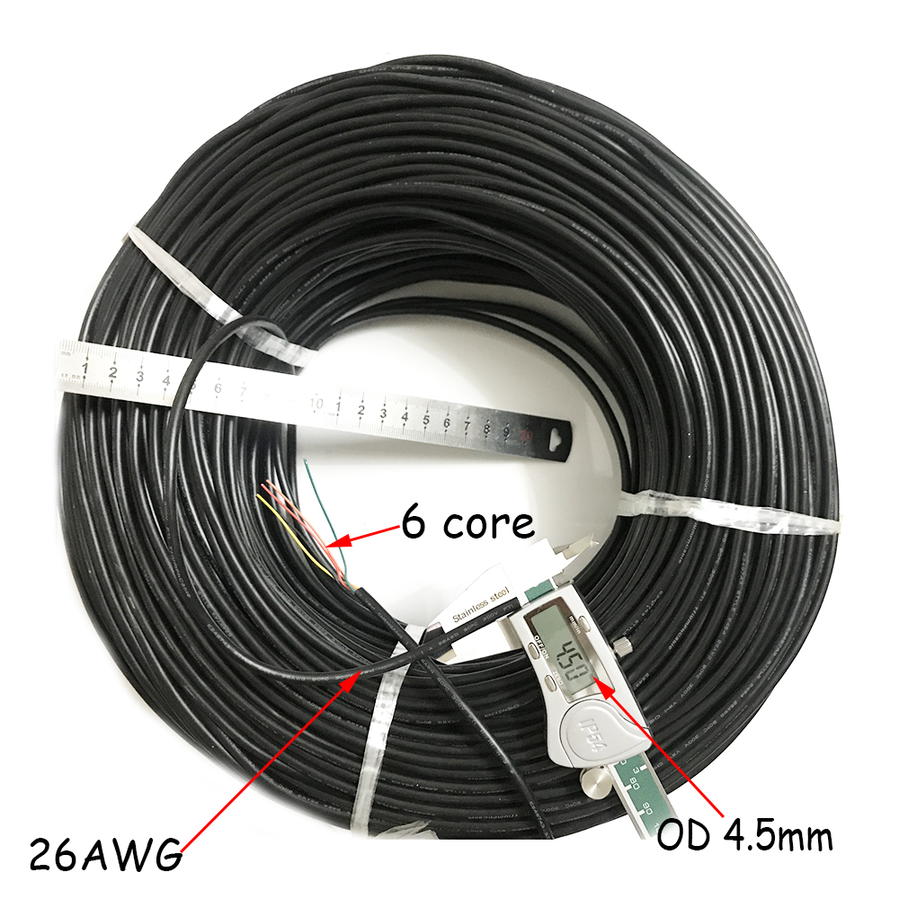 30 Meters UL2464 26AWG Soft Wire Multi-core Sheathed Wire 7 core Signal Control Line OD 4.8mm USB Cable Communication Wire