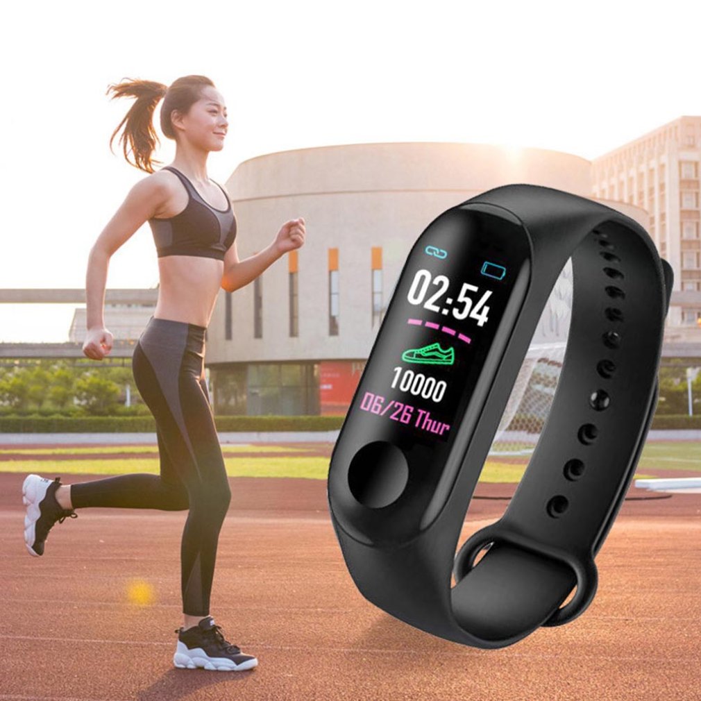 M3plus smart bracelet heart rate pedometer call reminder message push Neutral Silica gel Waterproof Sleep monitoring