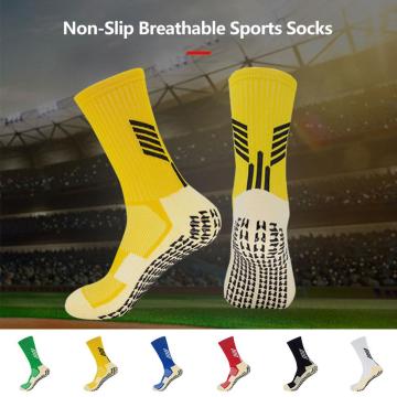 Professional Anti Slip Men Football Socks Riding Cycling Sport Socks Nylon Breathable Running Stocking