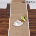 Party Supplies Jute Lace Tablecloth Restaurant Rustic Vintage Decorative Wedding Table Runner Rectangular Home Flag Dinner