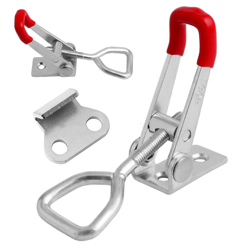 5pcs/Set GH-4001 Quick Toggle Clamp 100Kg/220Lbs Holding Capacity Clip Durable Metal Latch Hand Tool for Machine Operation