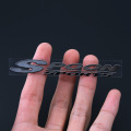 Silvery Spoon Letter Racing Nickel Metal Emblem Adhesive Vehicle Decal Wrap Accessories Auto Parts Racing