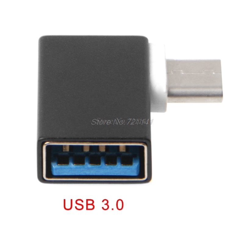 90 Degree Type C To USB 3.0 Female Data OTG Converter For Macbook Android Phone Electronics Stocks Dropship