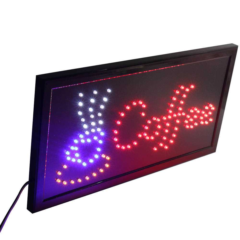 CHENXI Led Coffee Advertising Sign Billboard Animated 19*10 Inch Coffee Open Store Business Sign Led.